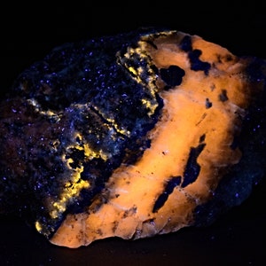 Bi Color Fluorescent Afghanite W/ Wernerite Scapolite & Lazurite On Matrix