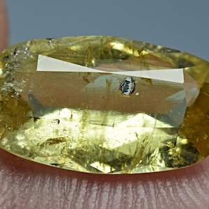 Unusual Natural Transparent Faceted DRAVITE TOURMALINE with Pyrite 3.30 Carat