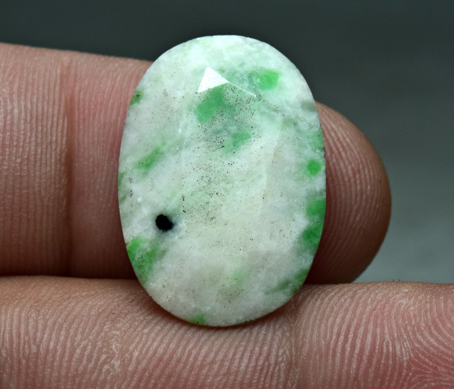 13 Carat Beautiful Natural Jadeite Jade Oval Faceted Gemstone Etsy