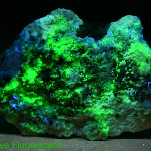 197 Gram Epidote Crystal with Unknown Green Fluorescent Mineral On Matrix