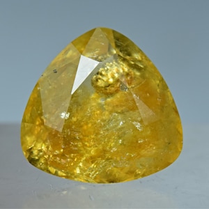 Rare Triangle Cut Faceted Dravite Tourmaline With Pyrite Bubble Inclusion 3 Crat