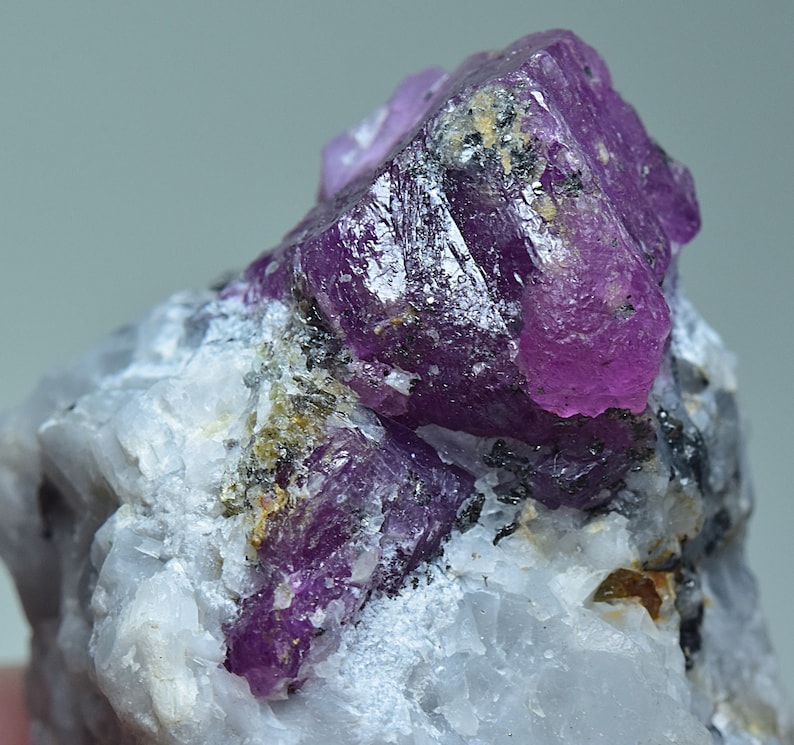 Natural Ruby Crystal Specimen Combined With Pyrite /& Mica on Matrix 29 Gram