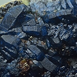 2410 Gram Rare Deep Blue Color Fluorescent Afghanite Crystal Cluster On Matrix