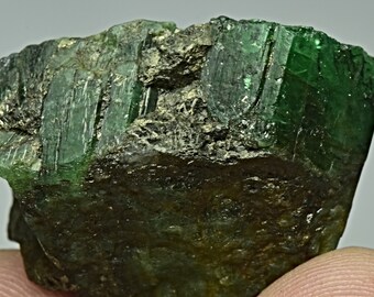 Natural Green Color Unique Emerald Crystal Combined With
