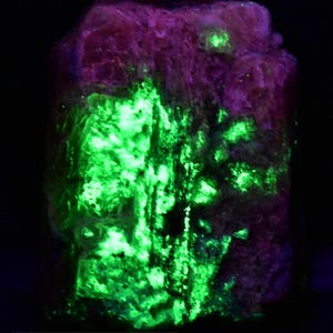 Fluorescent Scapolite Crystal with unknown Green Fluorescent 103 Gram