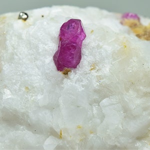 Beautiful Natural Terminated Ruby Crystal with Pyrite & Mica on Matrix 50 Carat