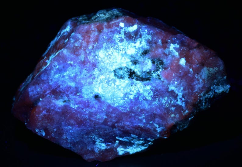 247 Gram Fluorescent Natural Blue Hackmanite Rough Stone - Etsy