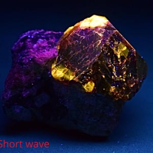 73 Carat Short wave Fluorescent Natural Red Zircon Crystal Specimen
