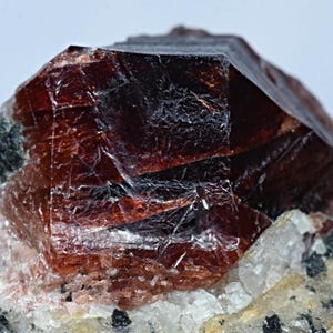 Beautiful Red zircon Fluorscent Crystal On Matrix From Pakistan 74 Carat