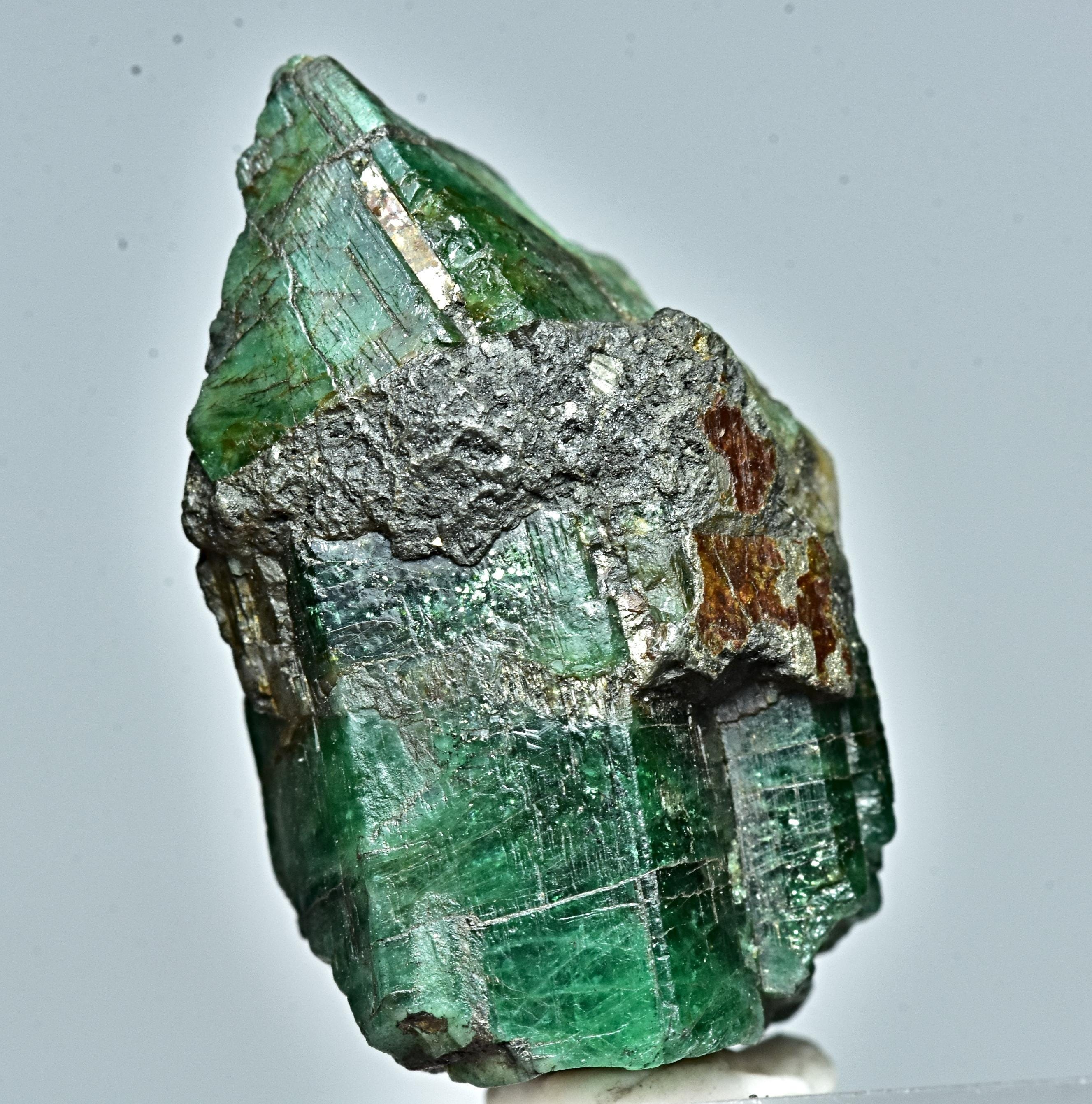 Deep Green Color Unique Emerald Crystal Combined With Pyrite 35.50