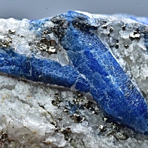 71 Gram Natural Fluorescent Afghanite Crystal w/ Pyrite & Calcite On Matrix