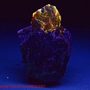 20 Gram Fluorescent Terminated Red Zircone Crystal Specimen
