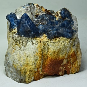 738 Gram Rare Fluorescent Afghanite Crystal Specimen w/ Pyrite &Calcite On Matrx