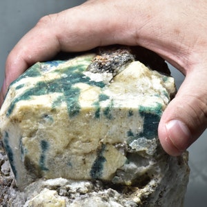 6237 Gm Huge Terminated Fluorescent Green Sodalite Crystal Specimen w/ Scapolite