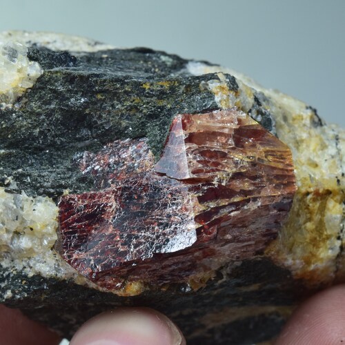 351 Gram Fluorescent Superb Quality Unique Red Zircone Crystal shops Specimen