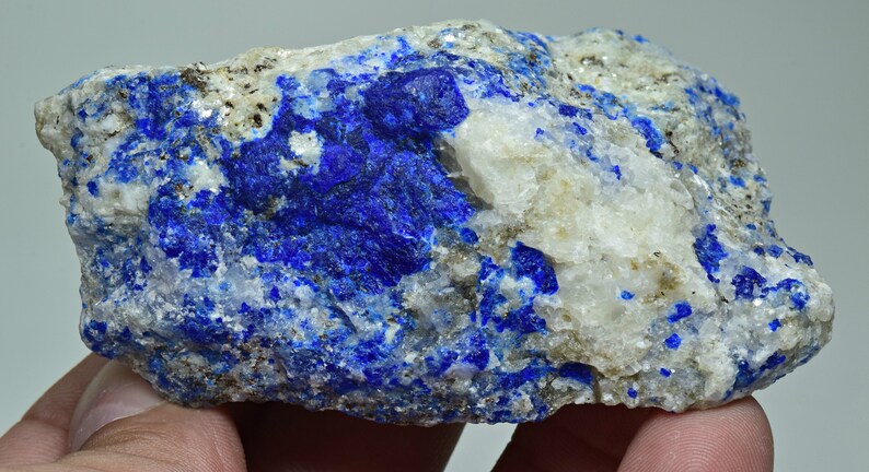 Rare Hauyne Huayn With Calcite /& Pyrite On Matrix 139 Gram