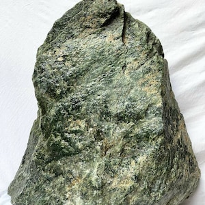 Natural Rough Nephrite Jade 90 Kilogram Self Standing Huge Mountain Shape Stone