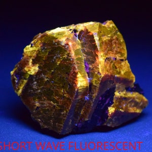 198 Carat Natural Short wave Fluorescent Zircon Partial Crystal