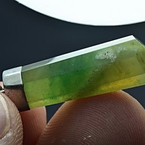 Natural Grossular Garnet Pendant For Necklace With Silver Cap 20 Carat