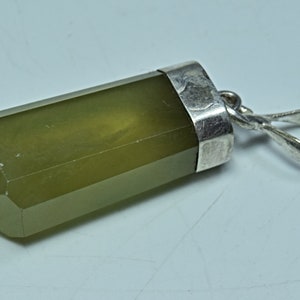 Natural Grossular Garnet Pendant For Necklace With Silver Cap 20 Carat