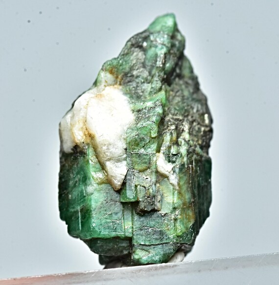 Deep Green Color Unique Emerald Crystal Combined With Pyrite 35.50