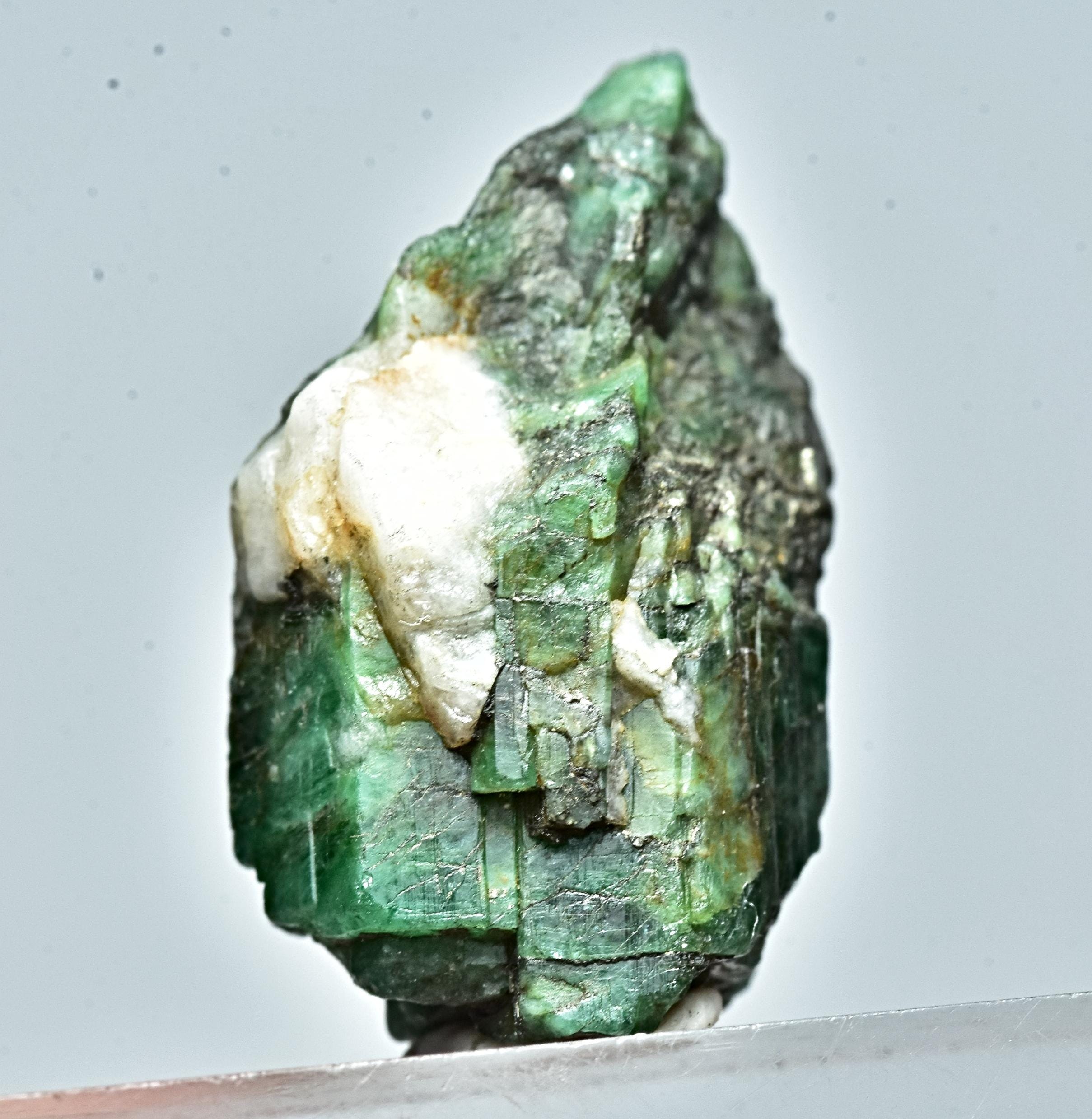 Deep Green Color Unique Emerald Crystal Combined With Pyrite 35.50