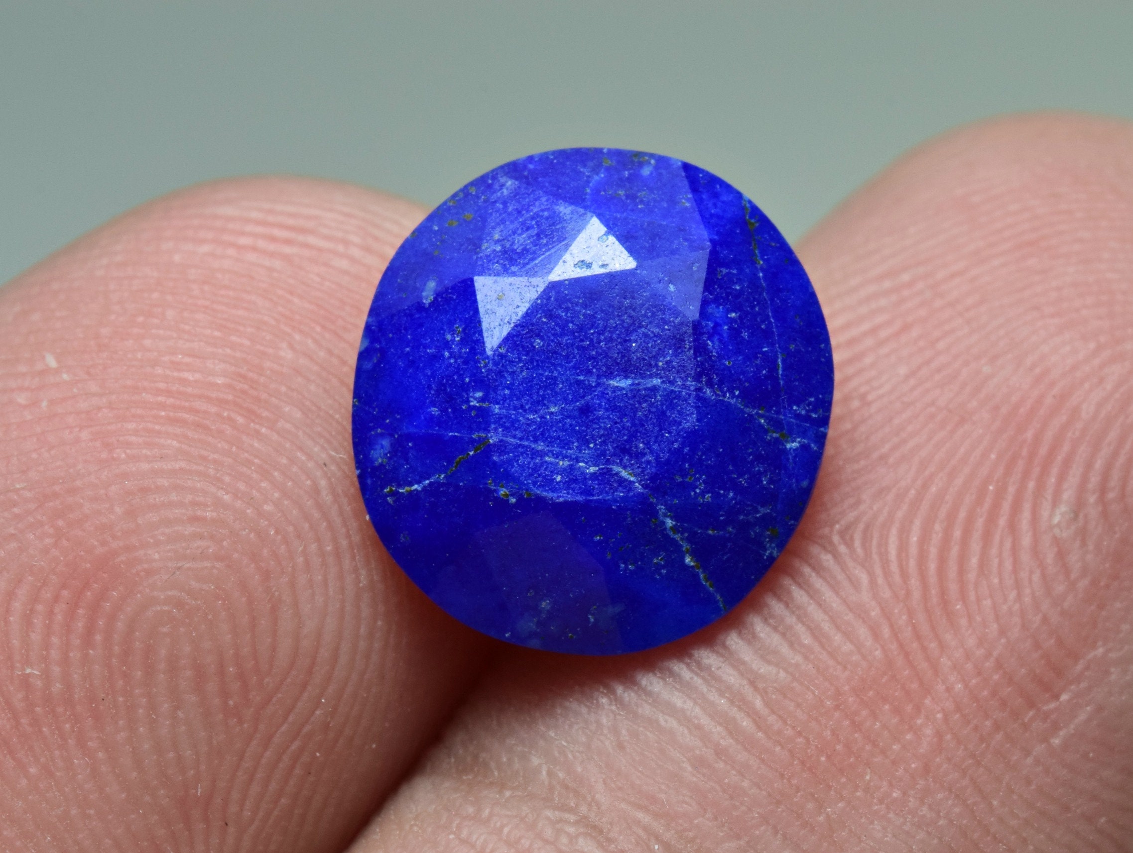 Natural Royal Blue Color Faceted Lazurite Gemstone 3.90 Carat Etsy