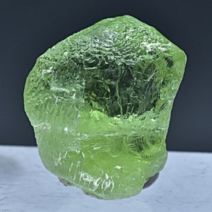 Etched Peridot Crystal Natural Peridot Apple Green Color Transparent Gemmy Peridot From Pakistan 23 Carat