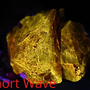 Beautiful Short Wave Fluorescent zircon Crystal Specimen 34 Carat