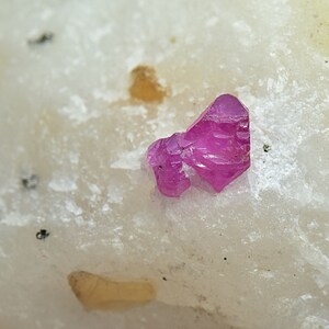 Natural Beautiful Ruby Crystal with mica & Pyrite On Matrix 21 Gram