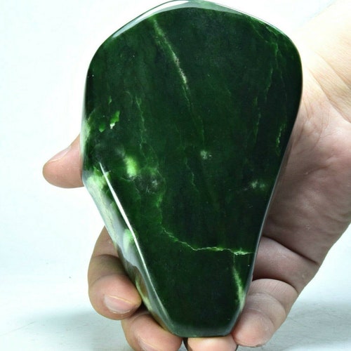 779 Gram Natural Deep Green shops Color Top Quality Serpentine Tumbled Stone