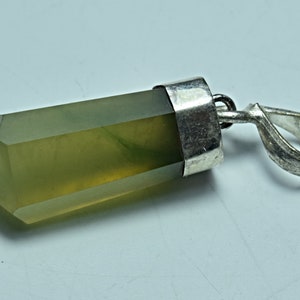 Natural Grossular Garnet Pendant For Necklace With Silver Cap 14 Carat