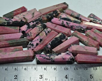 Natural Hand Made Rhodonite Crystal Points For making Pendant 187 gram 29 Pieces