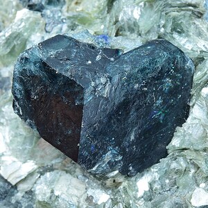 Natural Heart shape Terminated Dravite Tourmaline Crystal On Mica Matrix 273 Gm