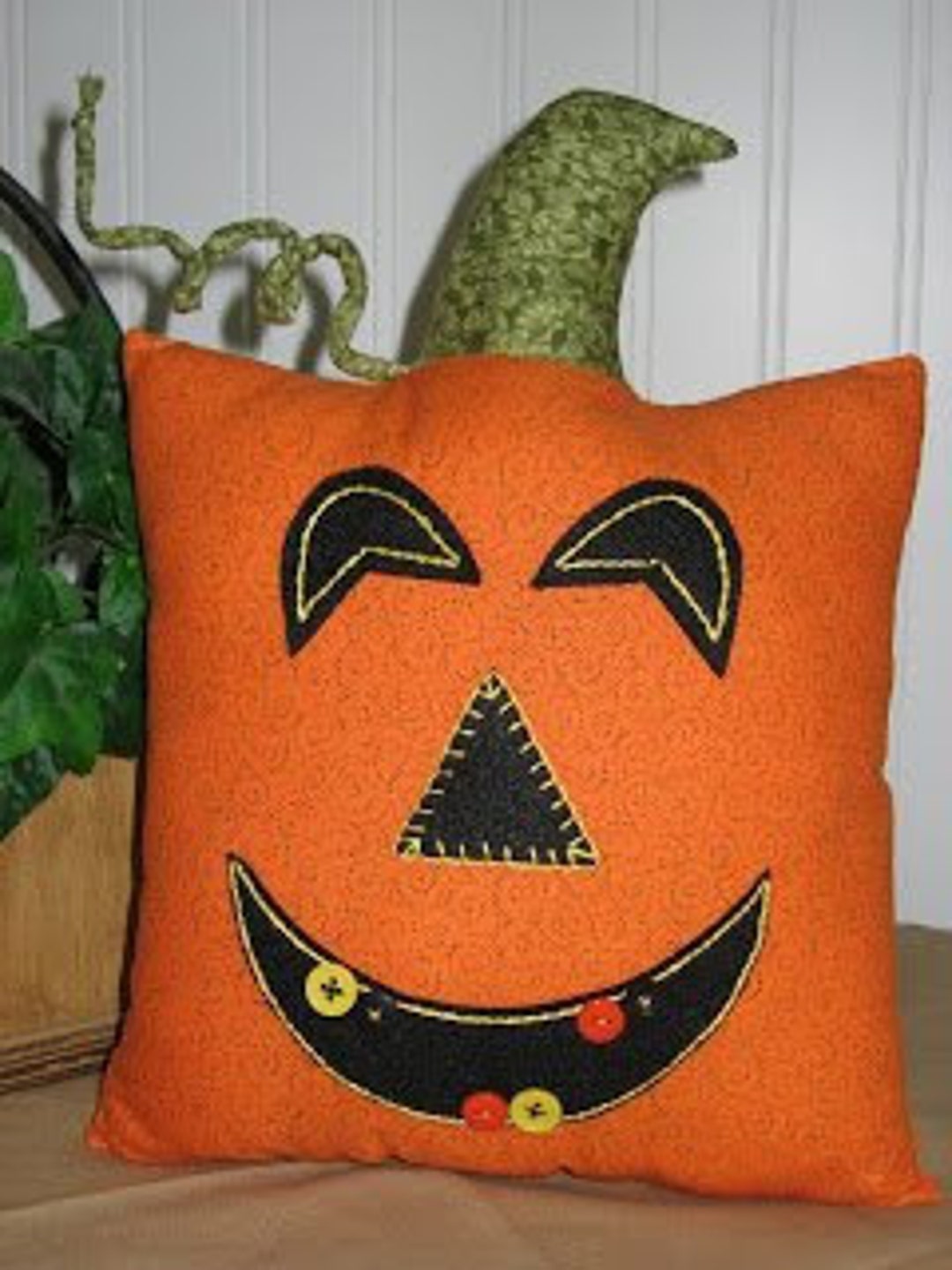 Jack O Lantern Pumpkin Pillow, Halloween Pillow Pattern, Pumpkin Shaped ...