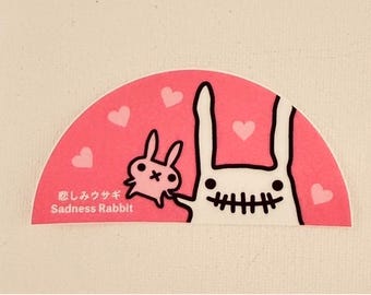 Sadness Rabbit w/ Tsuushin sticker