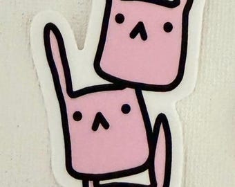 Mini Pink Sadness Rabbit sticker