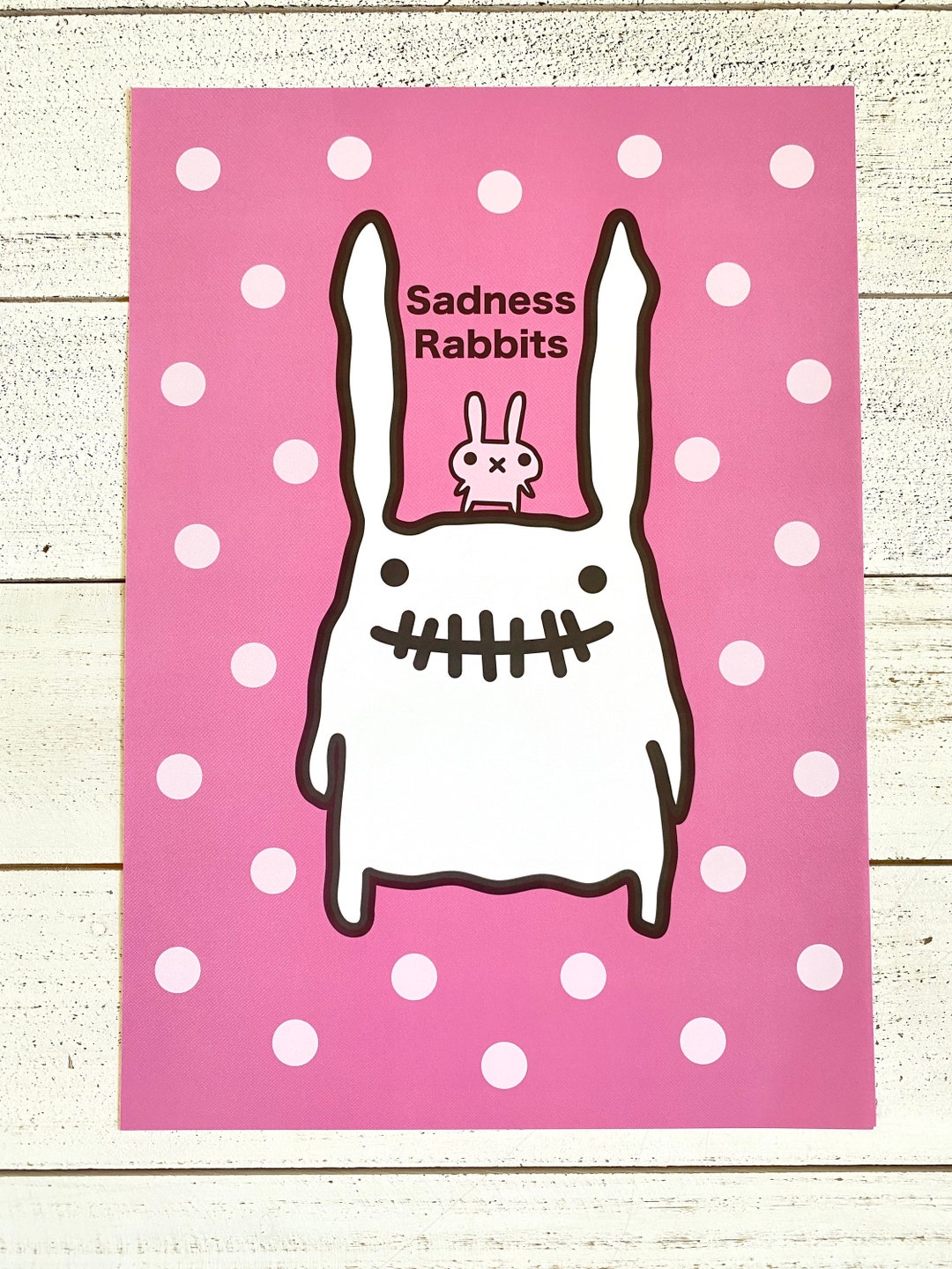 Art Print Sadness Rabbit - Etsy