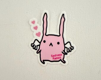 Mini Happy Sadness Rabbit sticker