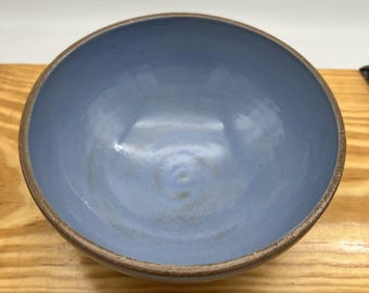Blue Wheel Thrown Pottery Bowl, All Purpose Hand Made Stoneware Bowl - Etsy