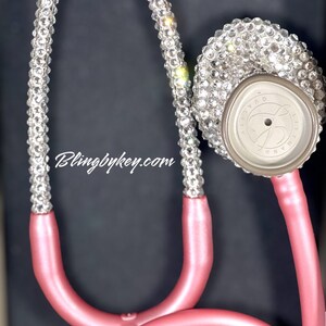 Inner Peace Pink Bling Stethoscope - Custom Rhinestone Design, Perfect Gift for Medical Professionals, Awareness Gear