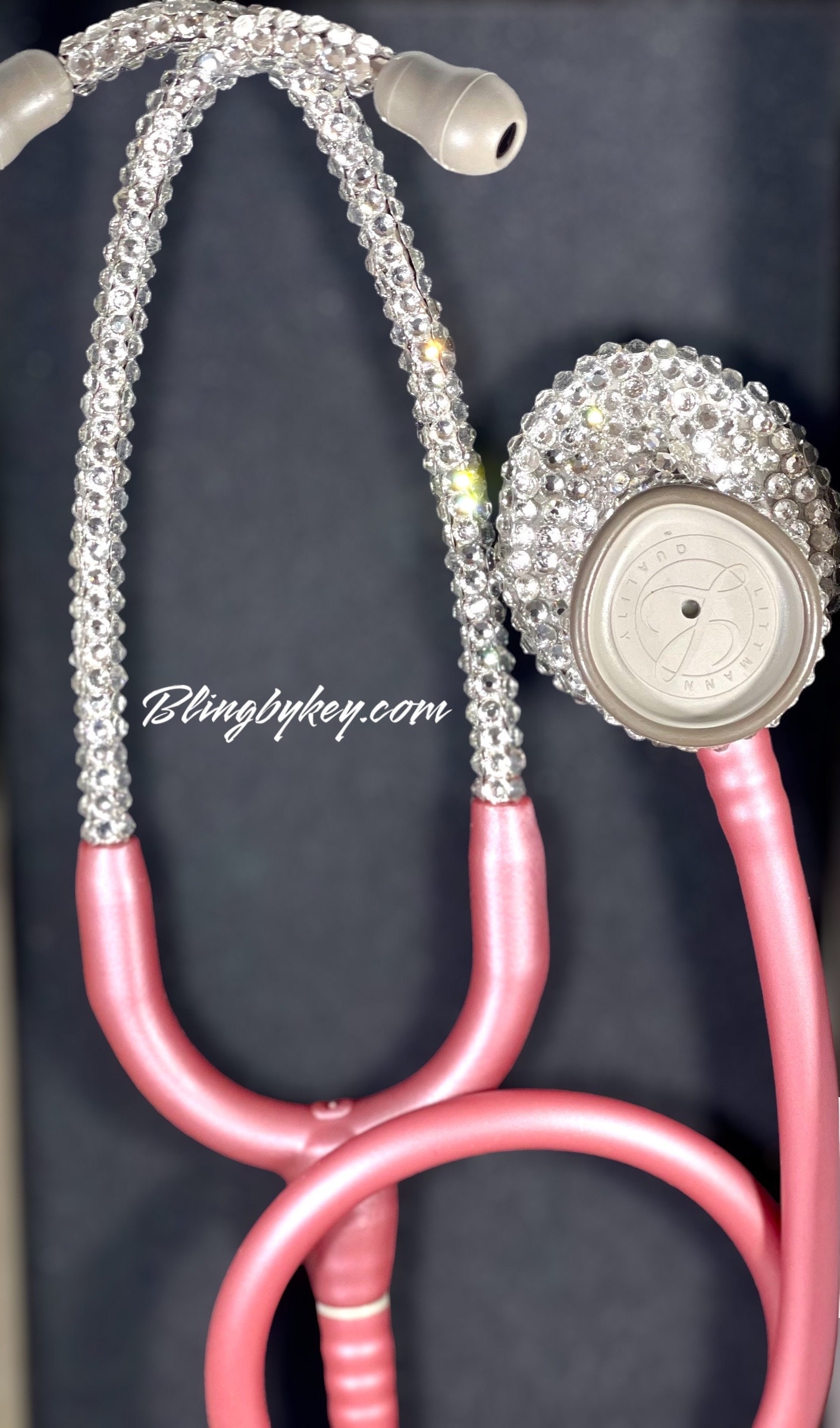 Inner Peace Pink Bling Stethoscope Custom Rhinestone Design Perfect Gift for Medical Professionals Awareness Gear Etsy