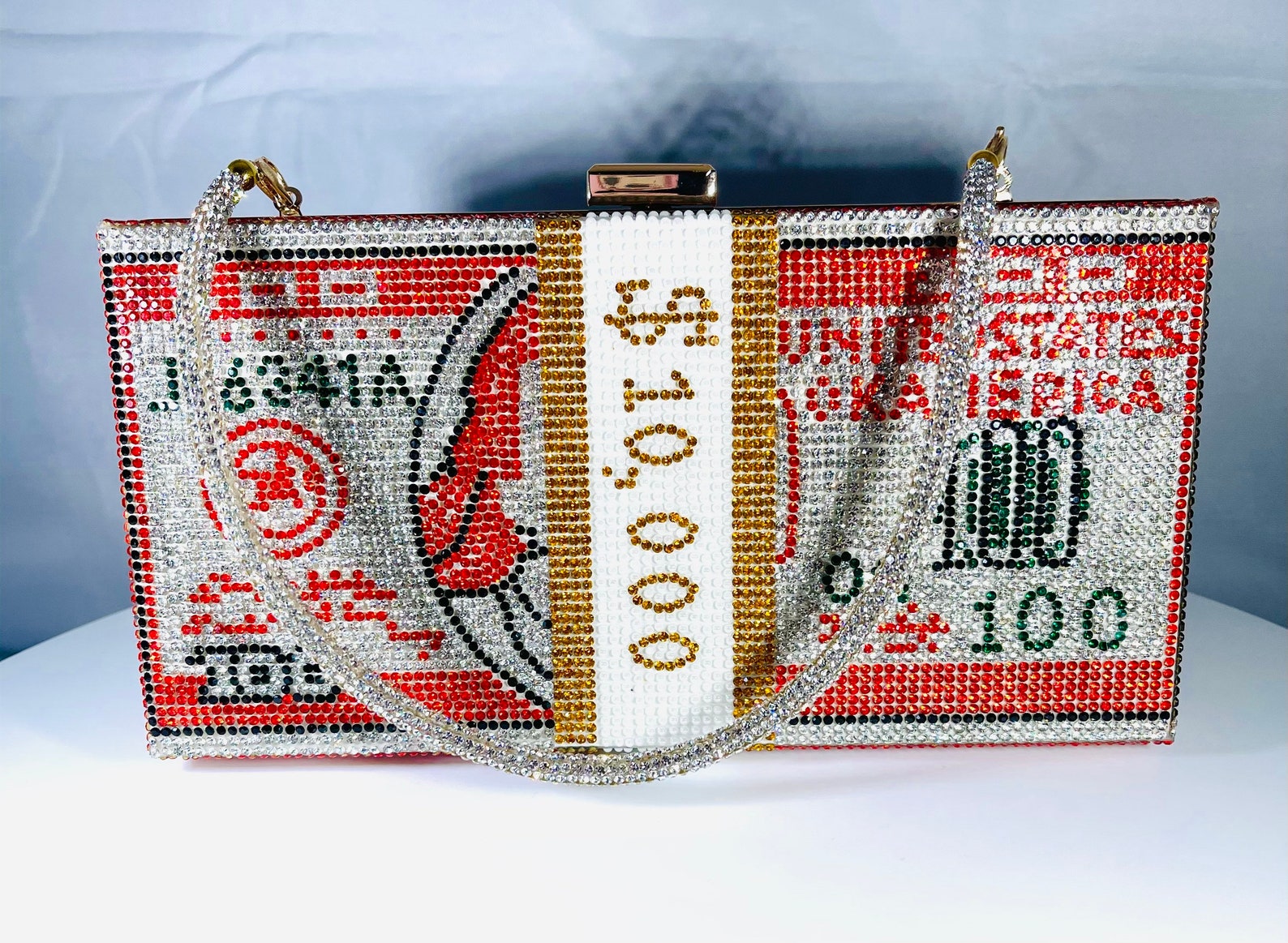 rhinestone money bag