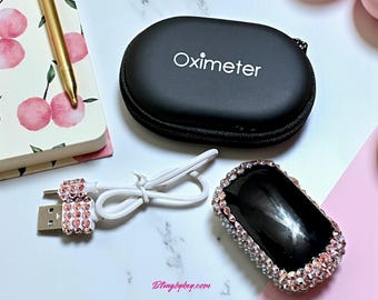 Pulse Oximeter- Crystal Pink nursing equipment, medical gadgets, Custom Wellness Gift