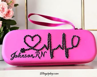 Stethoscope Case, custom rhinestone, Raspberry, medical accessory, Protection, Ideal Gift for Nurses and Doctors
