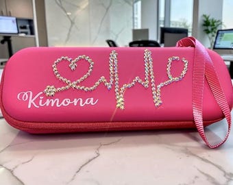 Stethoscope Case, custom rhinestone, Raspberry, healthcare accessory, Protection, Ideal Gift for Nurses and Doctors