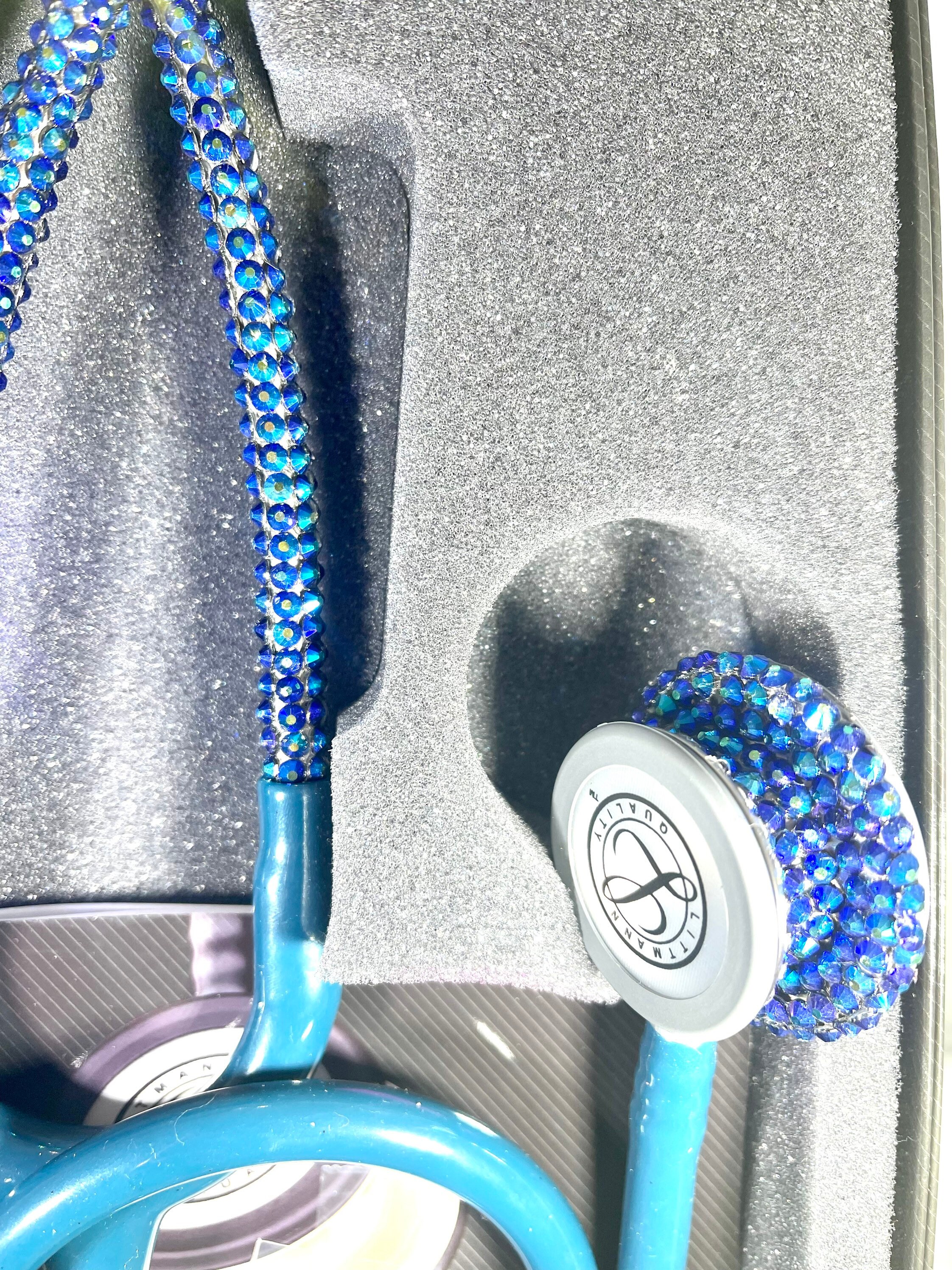 Caribbean Blue Dream Rhinestone Littmann Bling Stethoscope Etsy