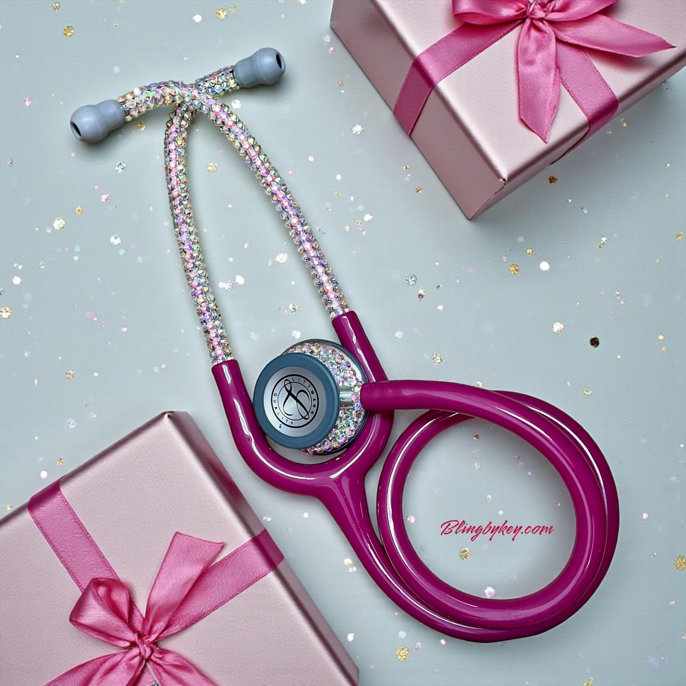 キラキラ輝く聴診器：リットマン クラシックIII、虹色ラインストーン