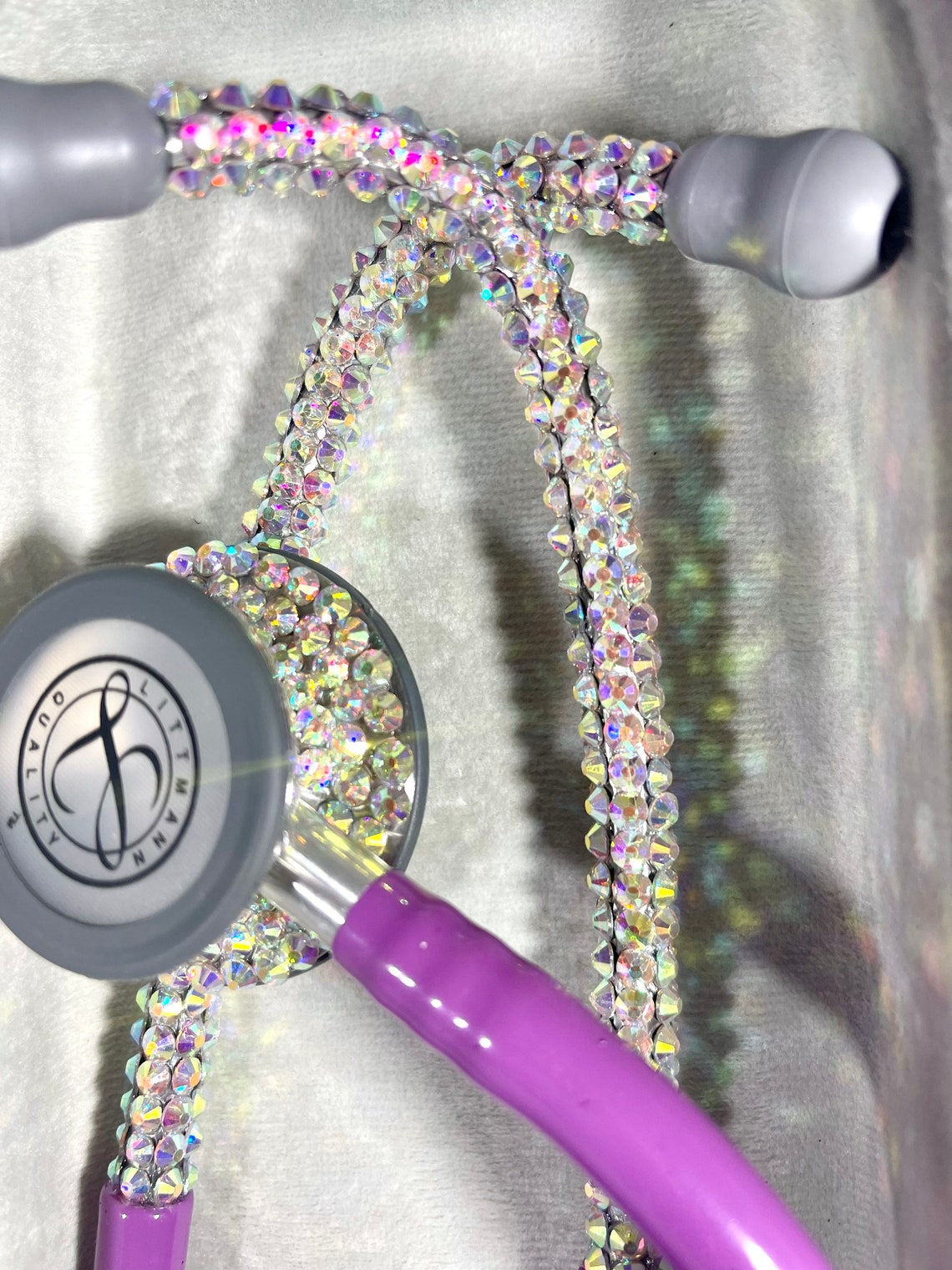 Lavender Iridescent Rhinestone Littmann Bling Stethoscope Etsy