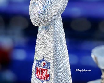 Vince Lombardi Trophy Replica: Handcrafted Preciosa Crystals NFL Award